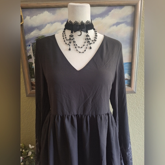 Killstar Cathedral Bell Sleeve Dress - Picture 2 of 6